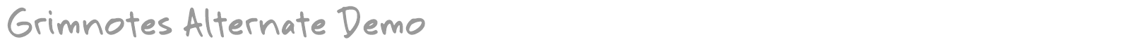 Grimnotes font preview